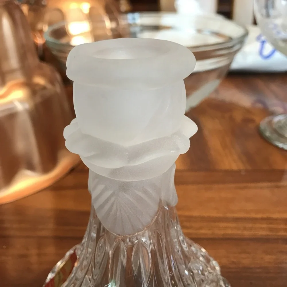 anna hutte bleikristall lead crystal Rose Bud Candle holder
